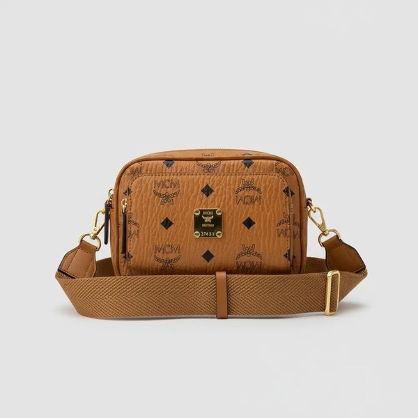 MCM ヴィセトス ダブルジップ ミニカメラバッグ コニャック