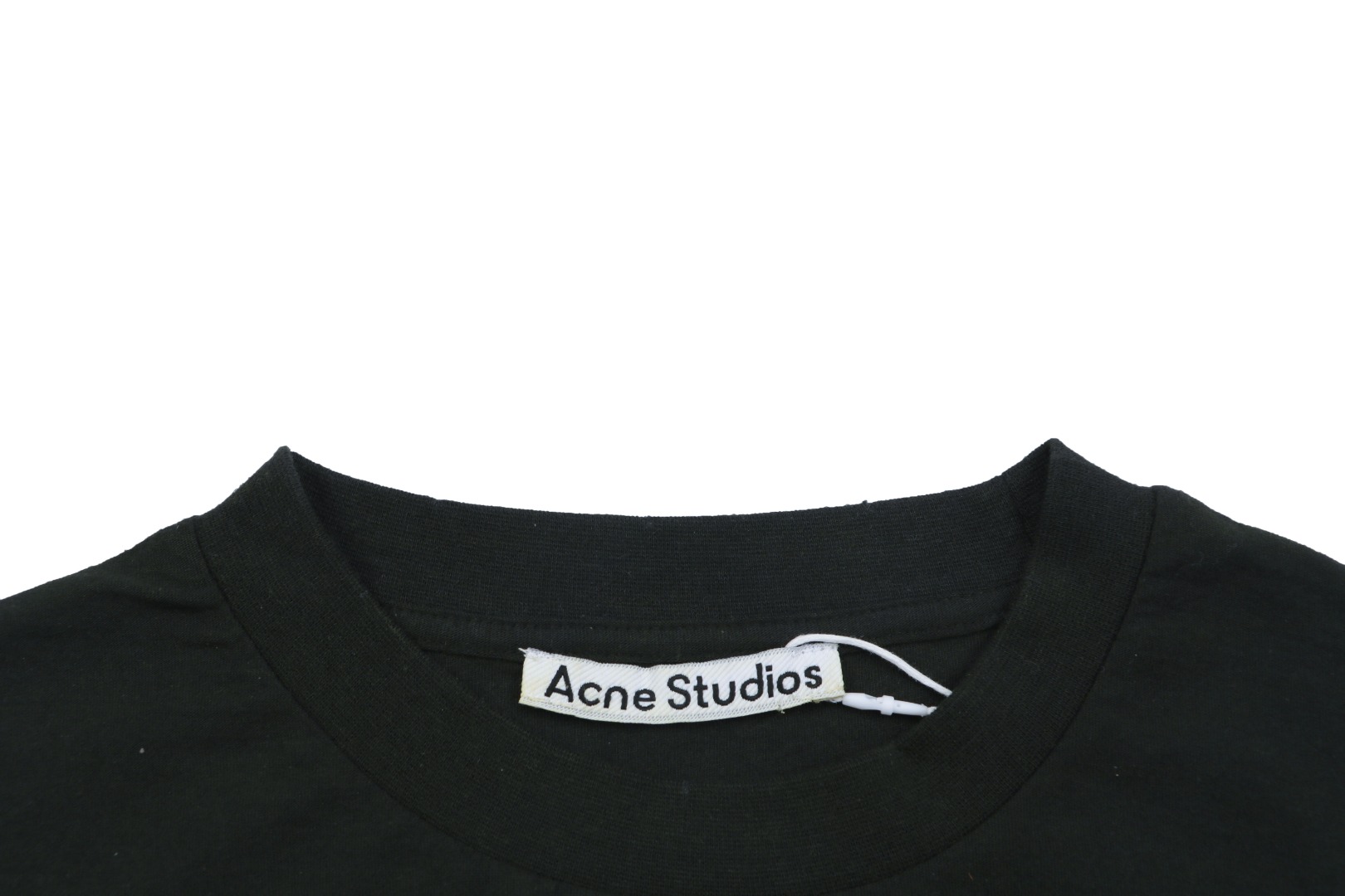 アクネ ストゥディオズ 1996 ディストレスド レタリングプリント ロングTシャツ ブラック 詳細画像 2