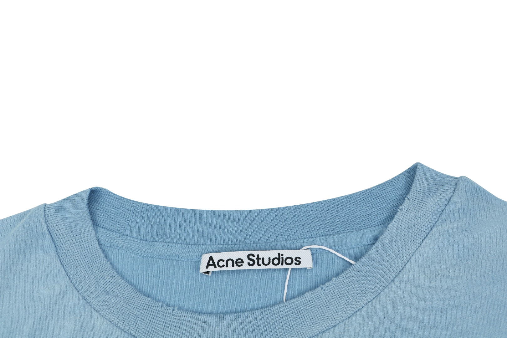 アクネ ストゥディオズ 1996 ディストレスト レタリングプリント ロングスリーブTシャツ アイスブルー 詳細画像 2
