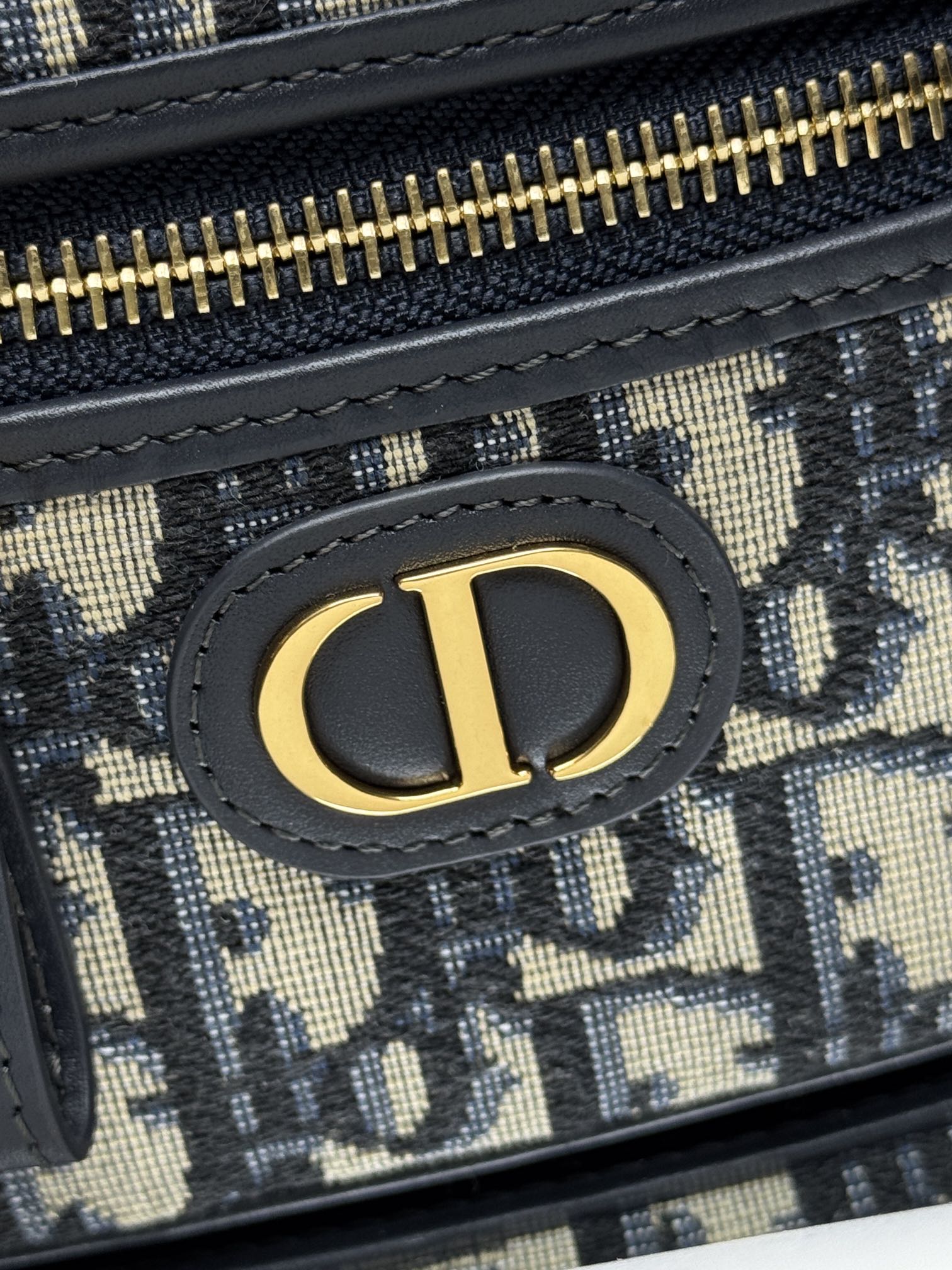 ディオール 30 Montaigne ミニ Vanity ハンドバッグ ブルー Oblique キャンバス チェーンポーチ 6224 詳細画像 3