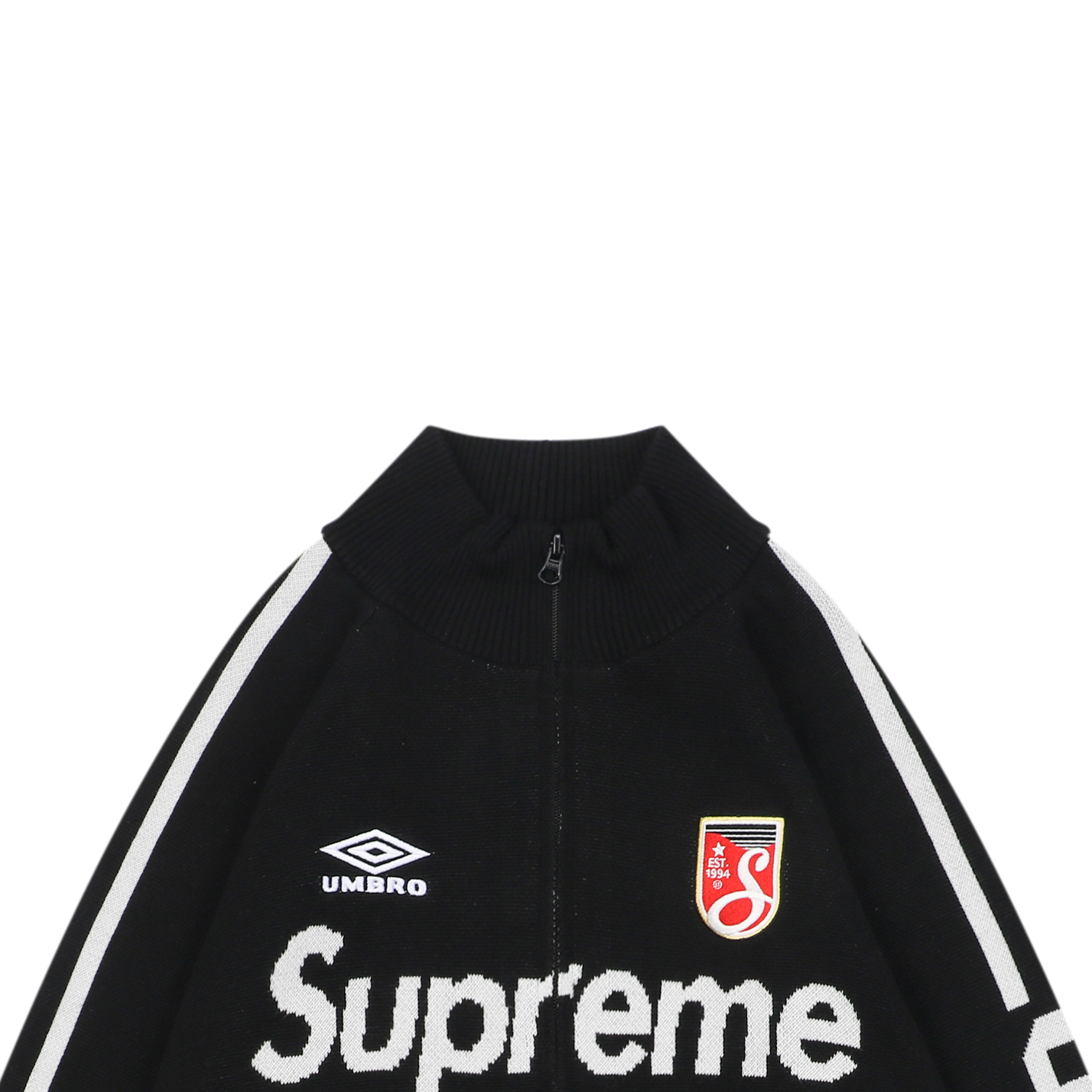 シュプリーム Umbro ジップアップ ニットジャケット ブラック 詳細画像 3