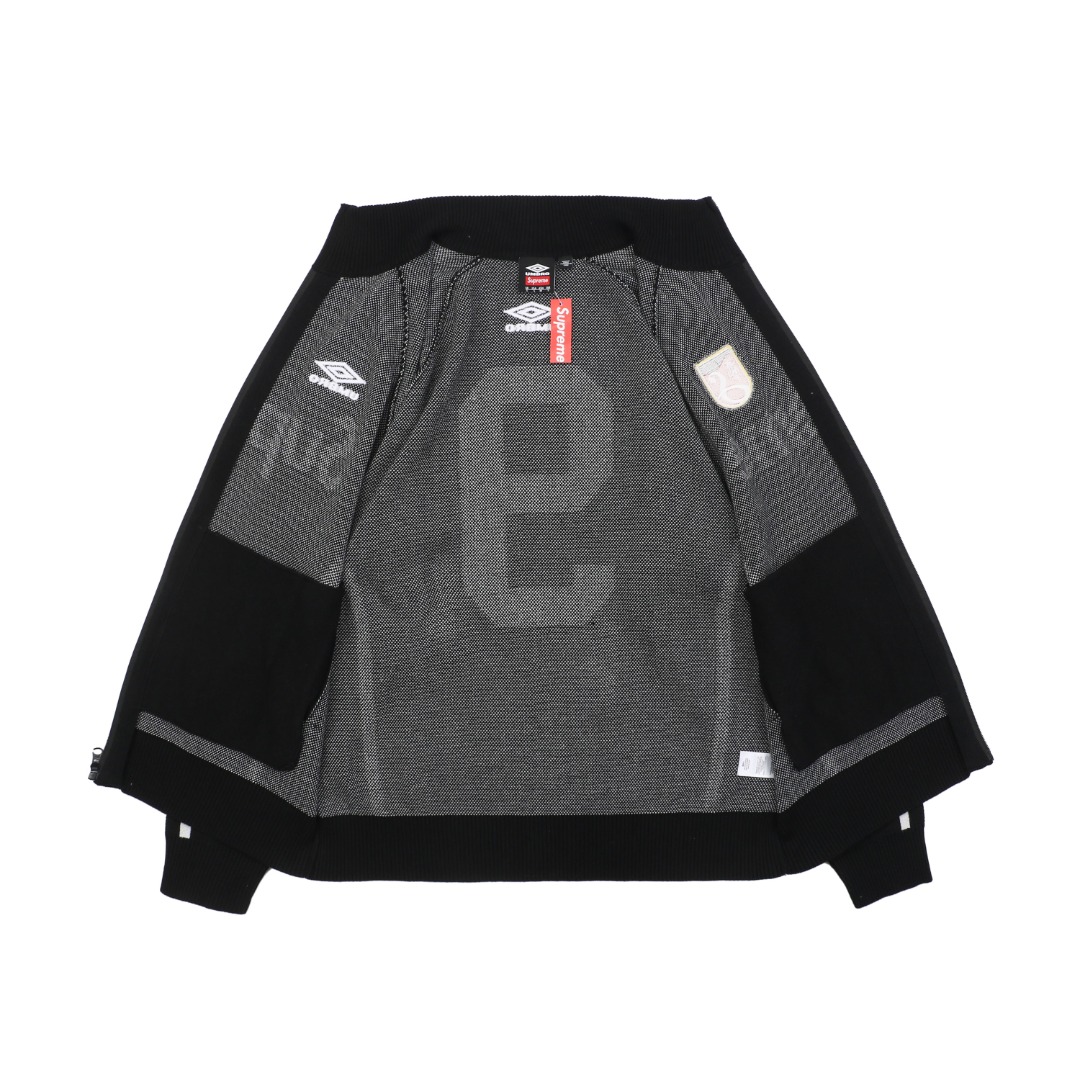シュプリーム Umbro ジップアップ ニットジャケット ブラック 詳細画像 2