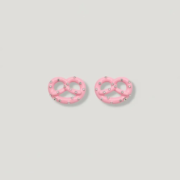 シャネル プレッツェル スタッドピアス ピンク