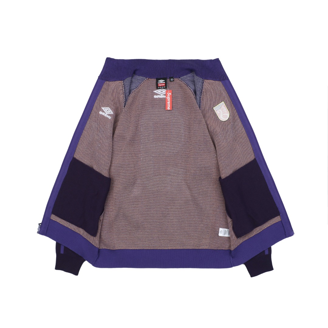 シュプリーム Umbro ジップアップ ニットセーター ジャケット パープル 詳細画像 2