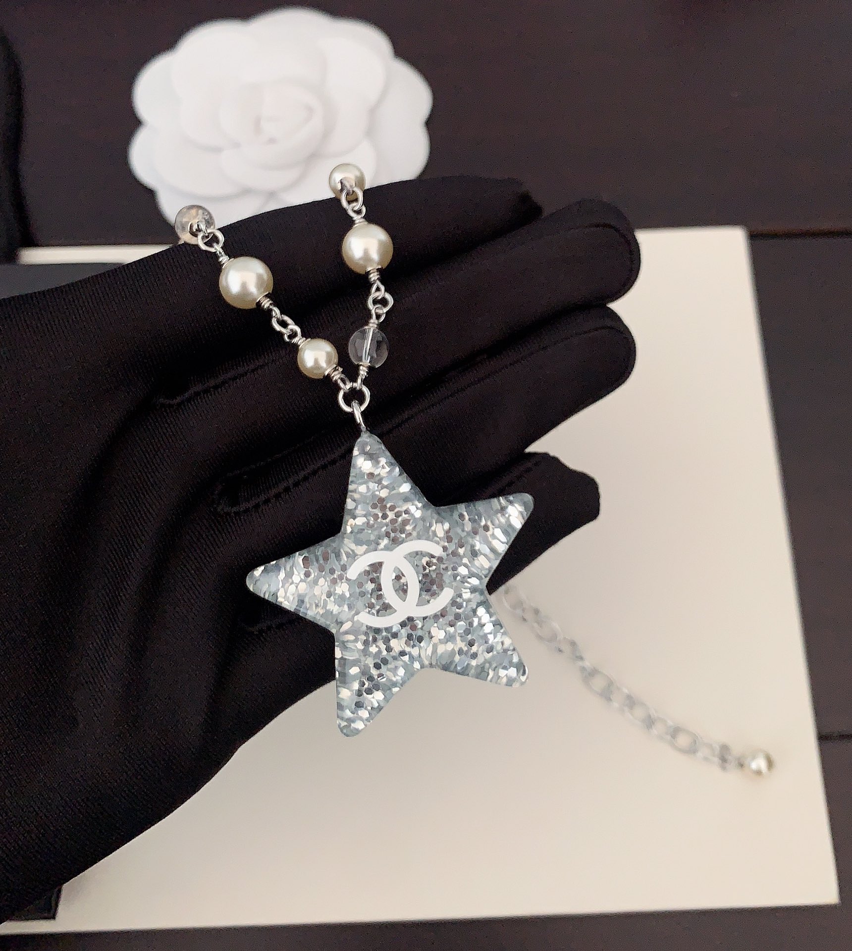 クロムハーツ プラチナレジン ファイブポイントスター ネックレス 詳細画像 1