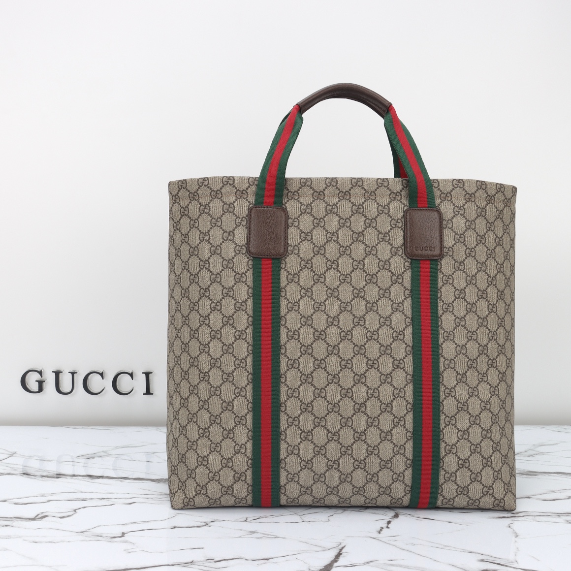 グッチ キャンバス トートバッグ アプリコットブラウン 詳細画像 1