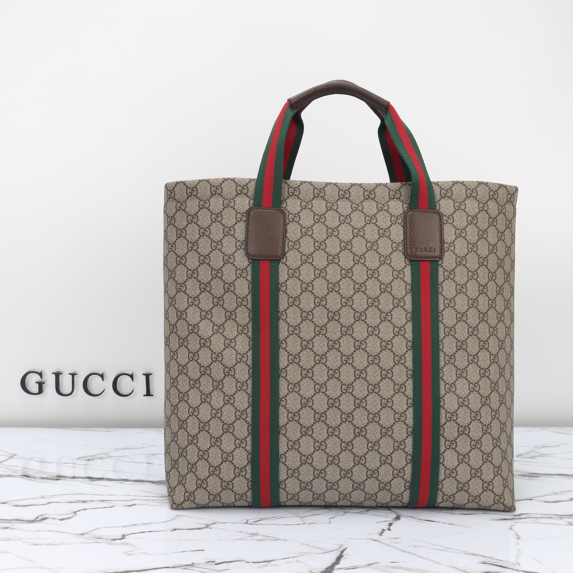 グッチ キャンバス トートバッグ アプリコットブラウン 詳細画像 3