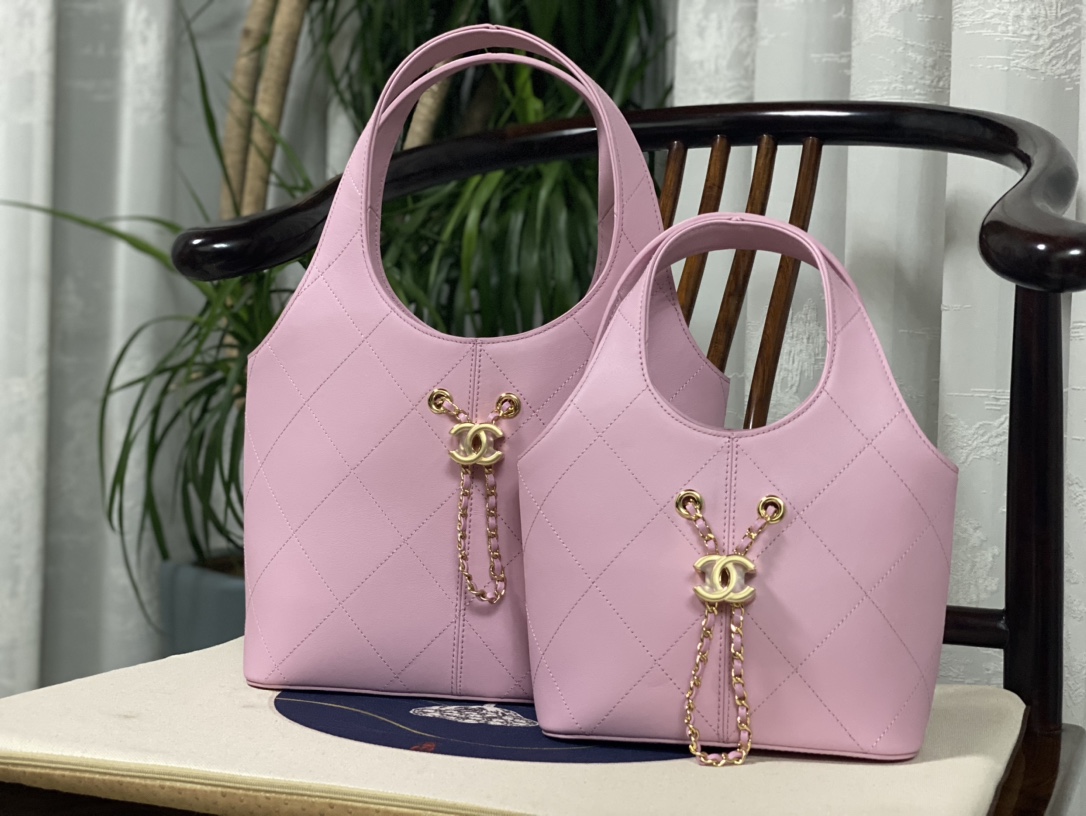 シャネル Hobo バスケット チェーントートバッグ サクラピンク AS6132 詳細画像 1