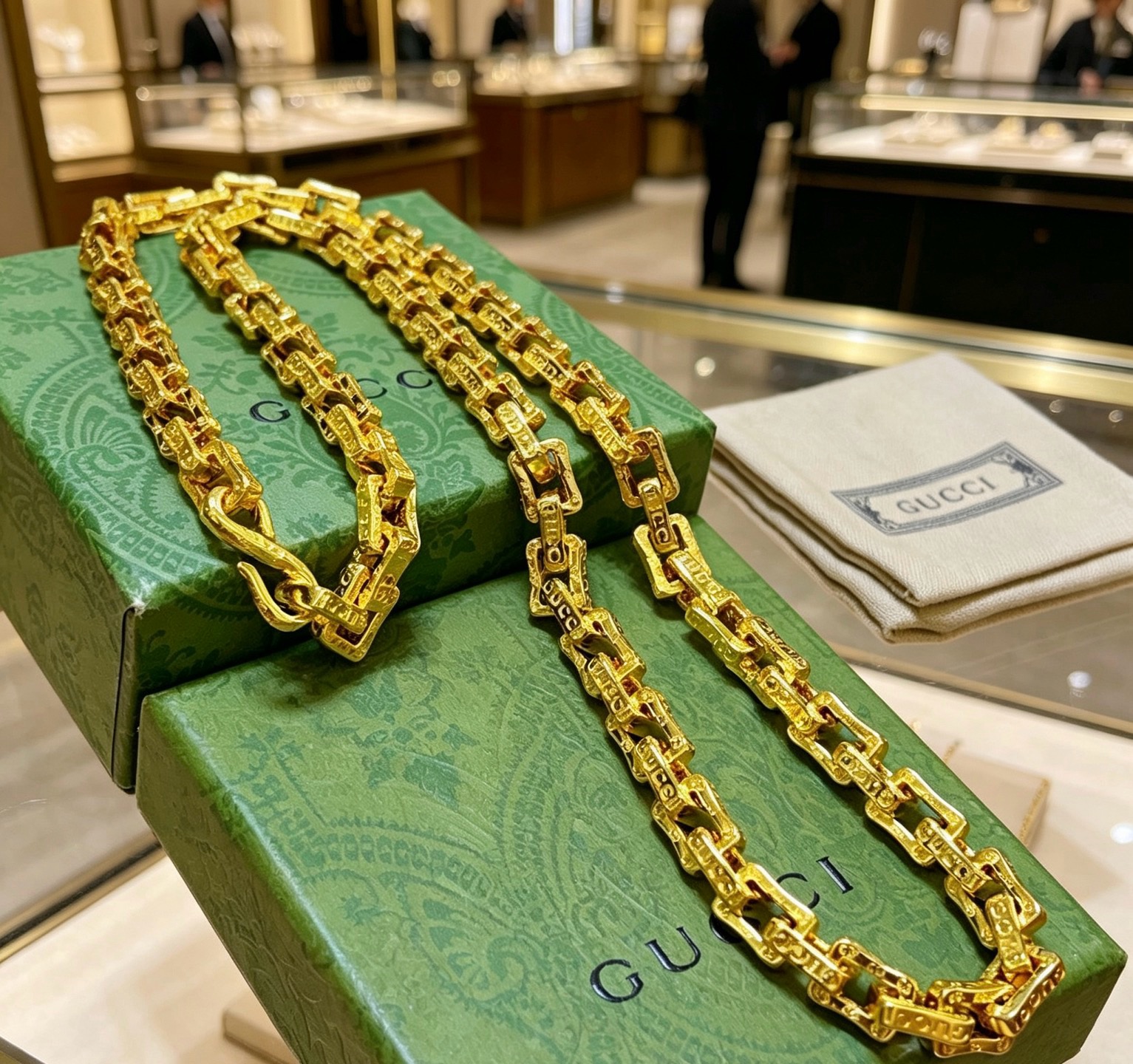 グッチ ダブルG チェーンネックレス アンガーフォレスト 詳細画像 2