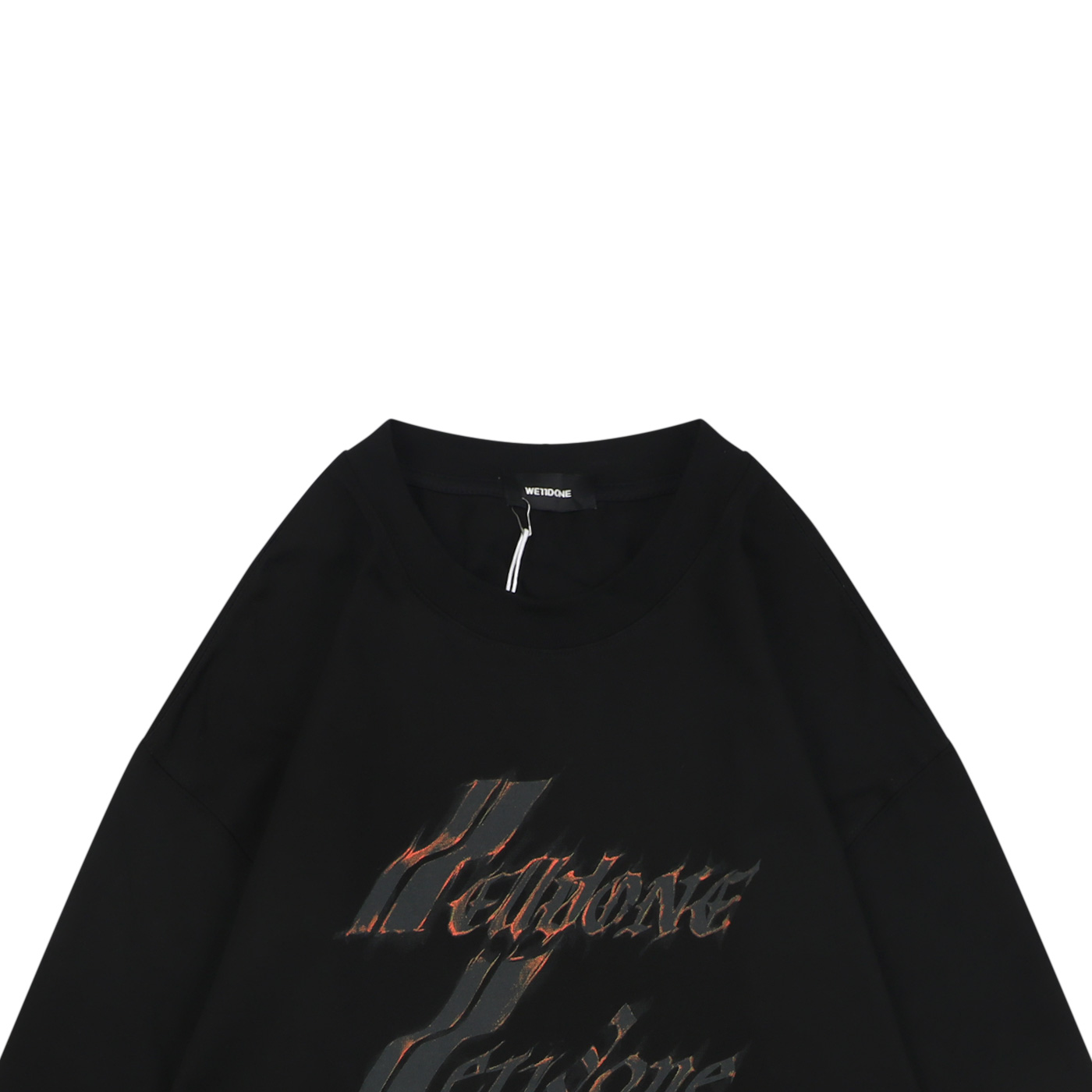 ウェルダン フレームロゴプリント ロングスリーブTシャツ ブラック 詳細画像 3