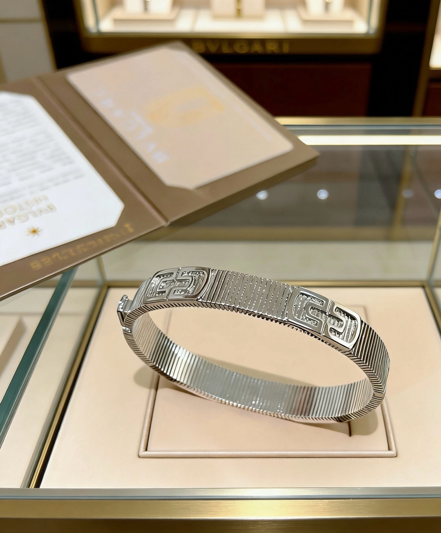 ブルガリ Serpenti Viper ペーパークリップ ブレスレット シルバー 詳細画像 2