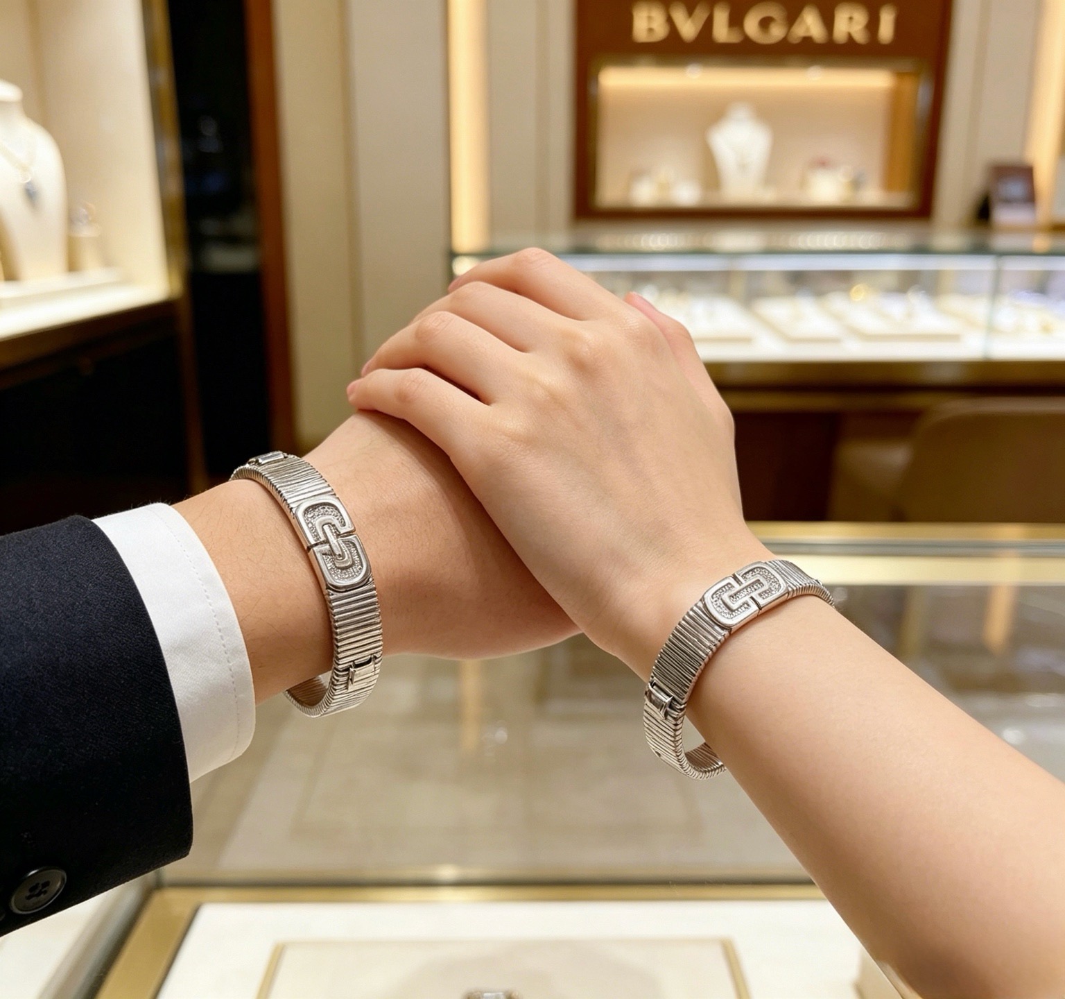 ブルガリ Serpenti Viper ペーパークリップ ブレスレット シルバー 詳細画像 3