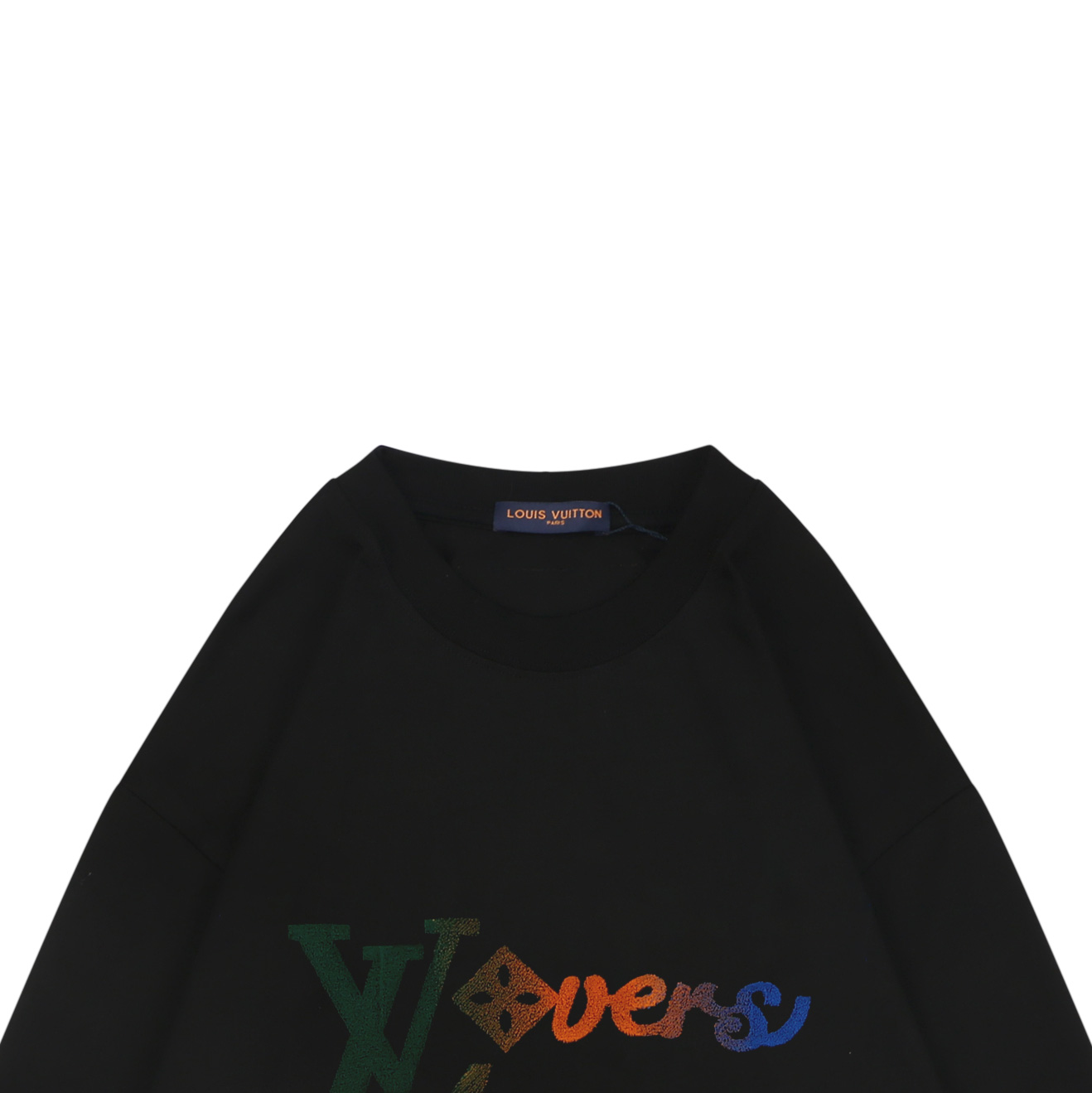 グラデーション モノグラム シグネチャーレタリング フロッキー ロングスリーブTシャツ ブラック 詳細画像 3
