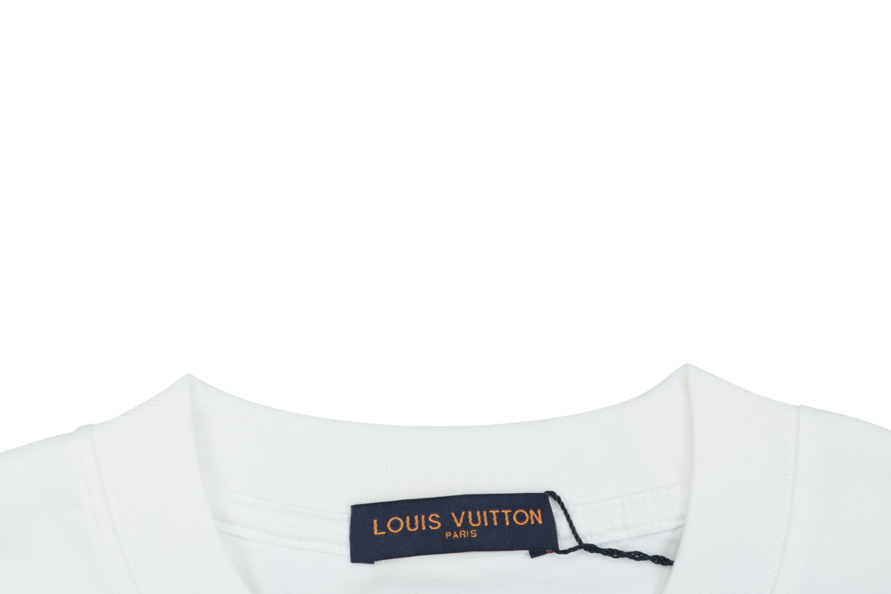 グラデーション フロッキーレタリングロゴ 長袖Tシャツ ホワイト 詳細画像 2