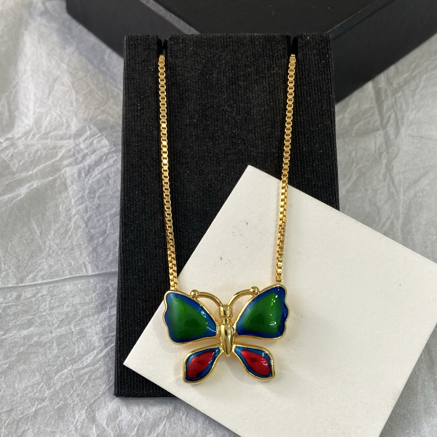 ヴァレンティノ Vouloirvoler バタフライモチーフ アクセサリー グリーン レッド ゴールド 詳細画像 3