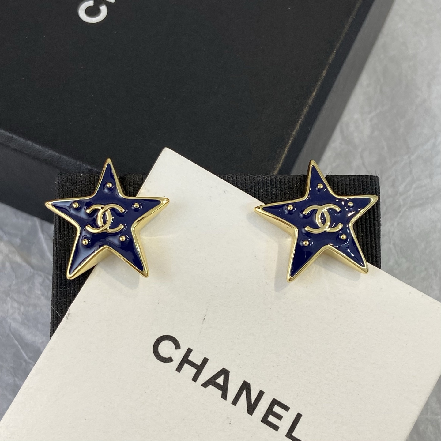 クロムハーツ 26S 五芒星 スタッドピアス ブルー 詳細画像 1