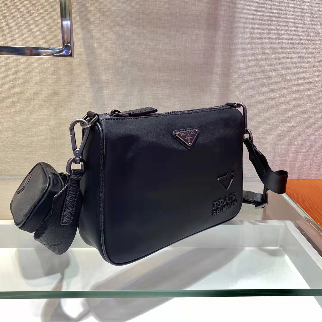 プラダ Re-Nylon 2in1 クロスボディバッグ ブラック 詳細画像 3