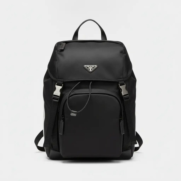プラダ Re-Nylon サフィアーノレザー バックパック ブラック