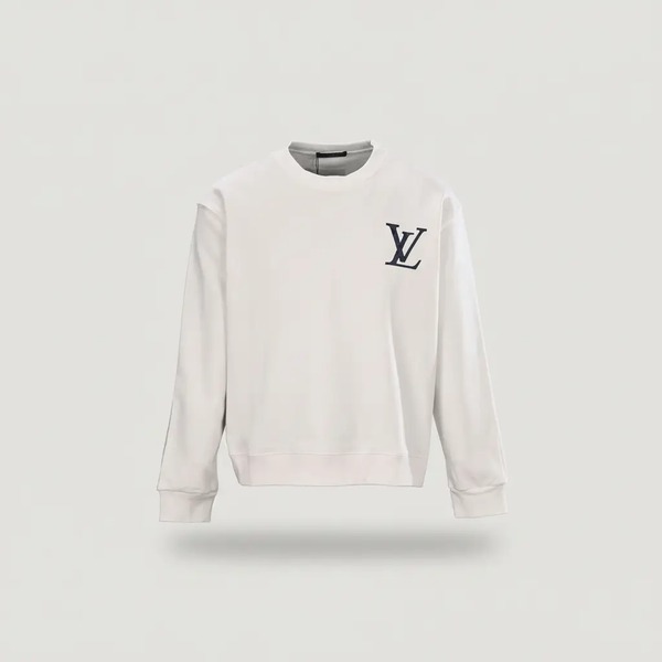 ルイ・ヴィトン LV ロゴ クルーネック スウェット ホワイト