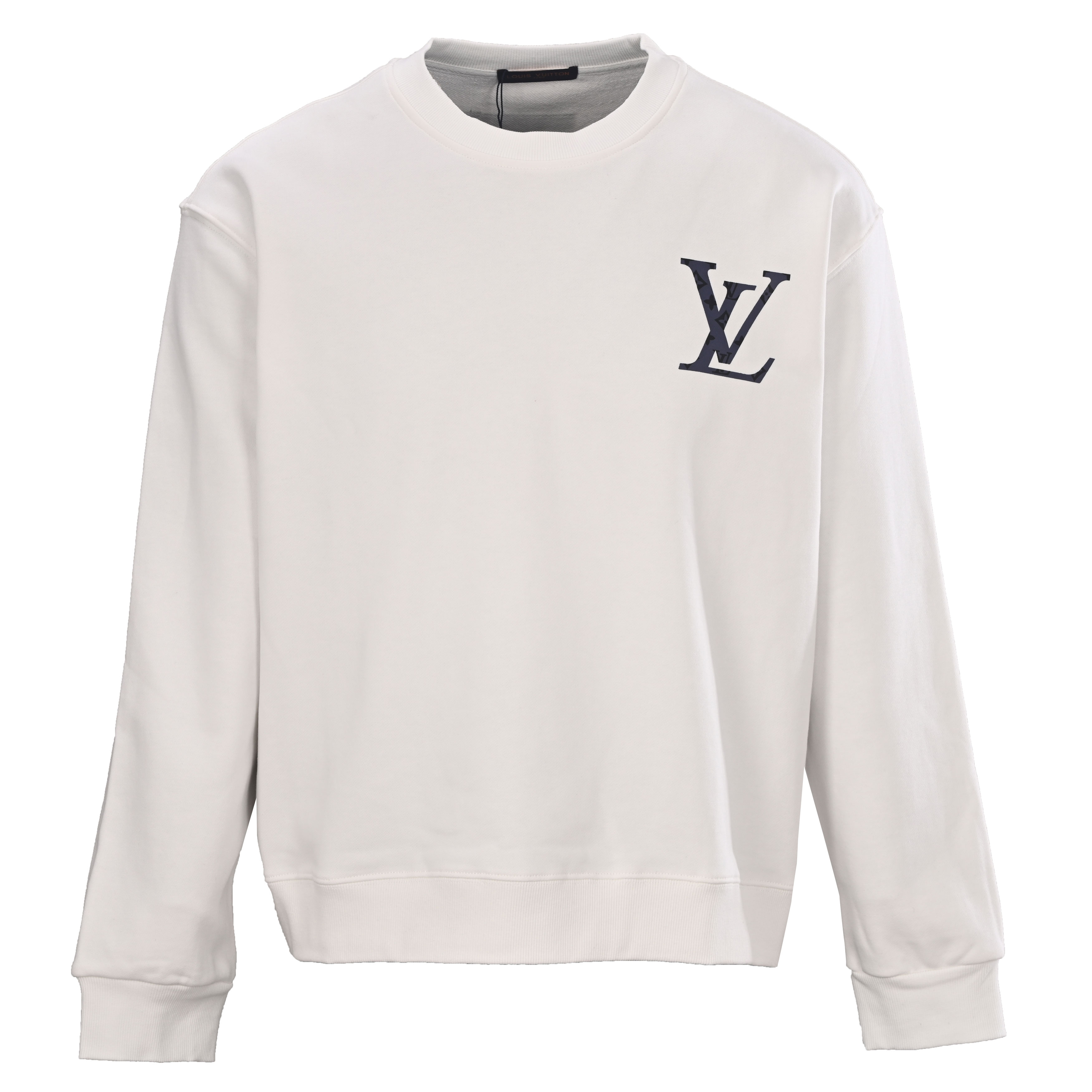 ルイ・ヴィトン LV ロゴ クルーネック スウェット ホワイト 詳細画像 1