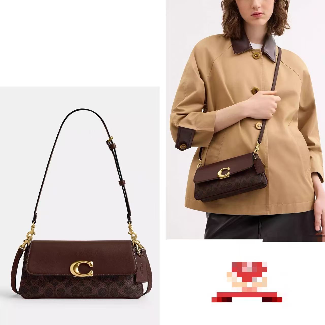 コーチ Jet Bag ショルダーバッグ ブラウン 詳細画像 1