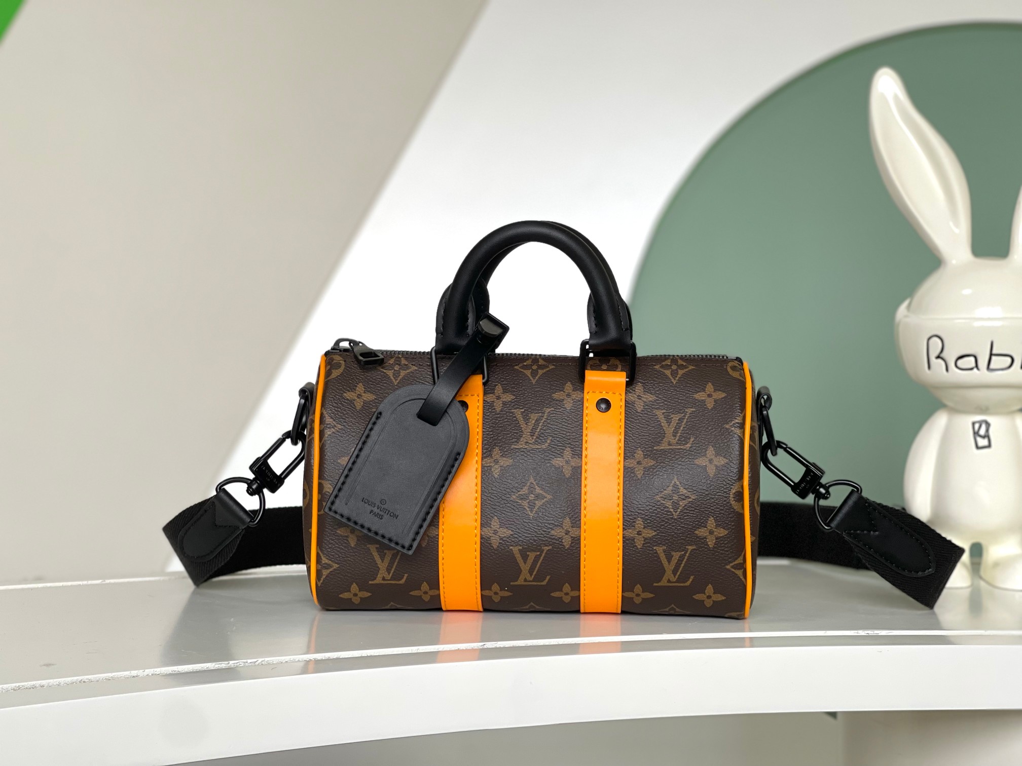 ルイ・ヴィトン Keepall 25 ハンドバッグ ブラウン オレンジ 詳細画像 1