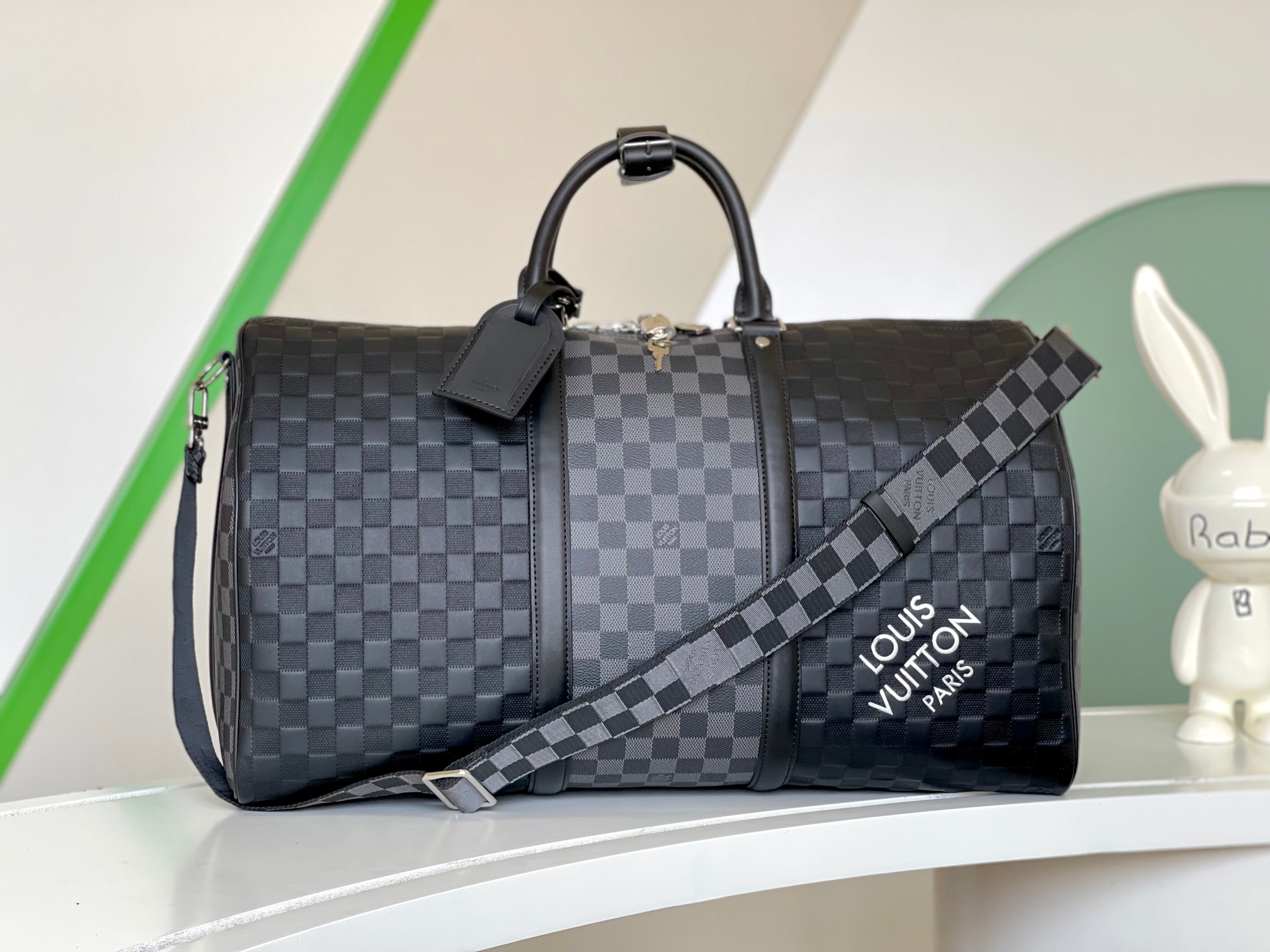 ルイ・ヴィトン Keepall 50 YK トラベルバッグ ブラック 詳細画像 1