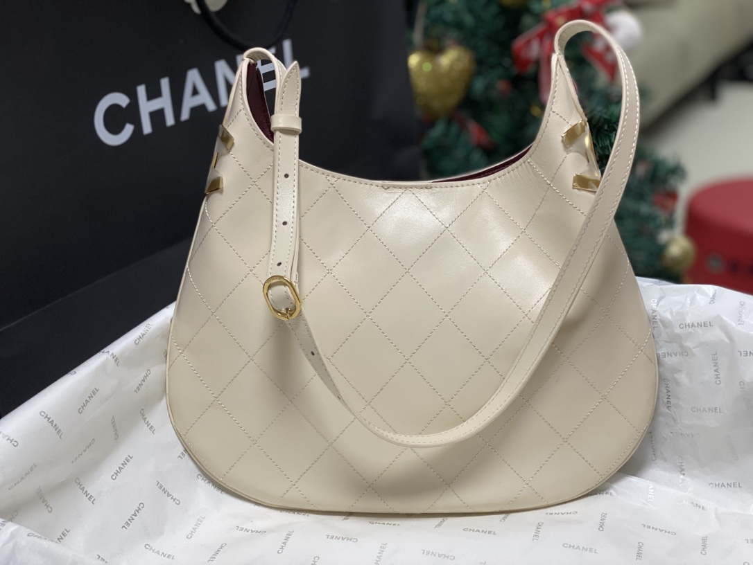 シャネル 26B ホーボー ショルダーバッグ クリーム AS6570 詳細画像 2