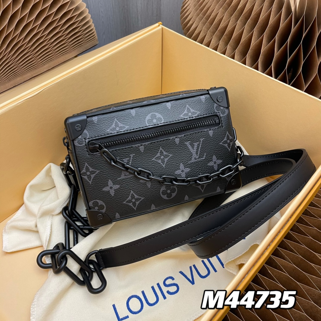 ルイヴィトン Mini Soft Trunk ブラックフラワー ボックス チェーン クロスボディバッグ 詳細画像 1