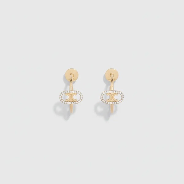 セリーヌ トリオンフ マイヨン フープピアス ゴールド