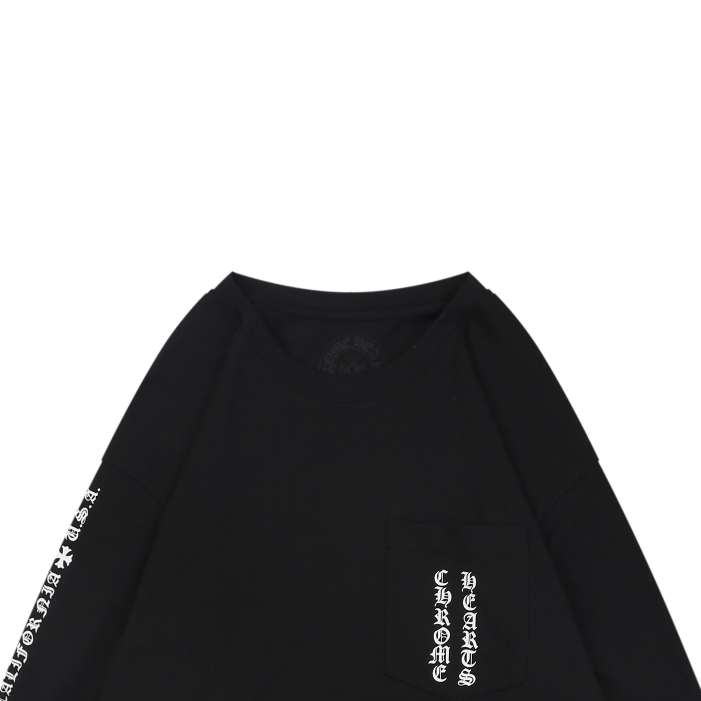 クロムハーツ フローラルクロスプリント ロングスリーブTシャツ ブラック 詳細画像 3