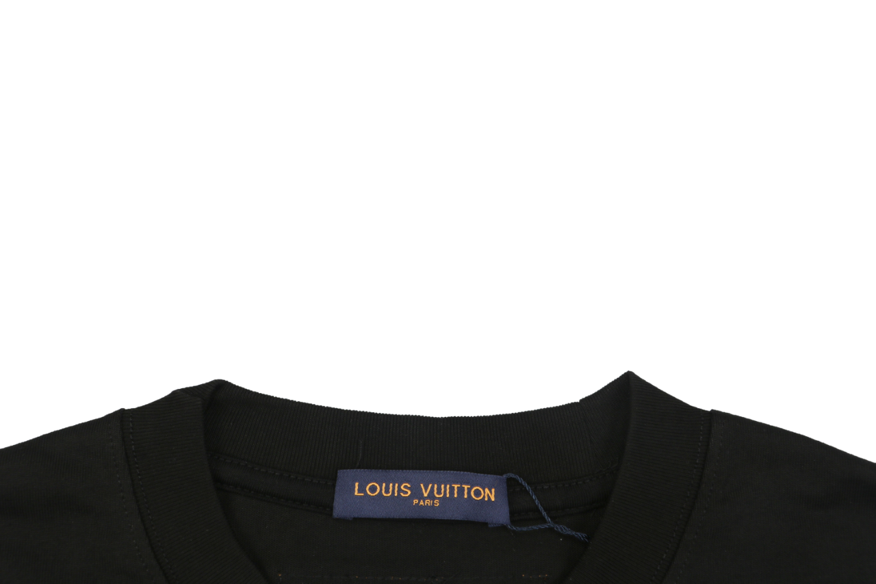 ルイヴィトン ドリームスローガン プリント ロングTシャツ ブラック 詳細画像 2