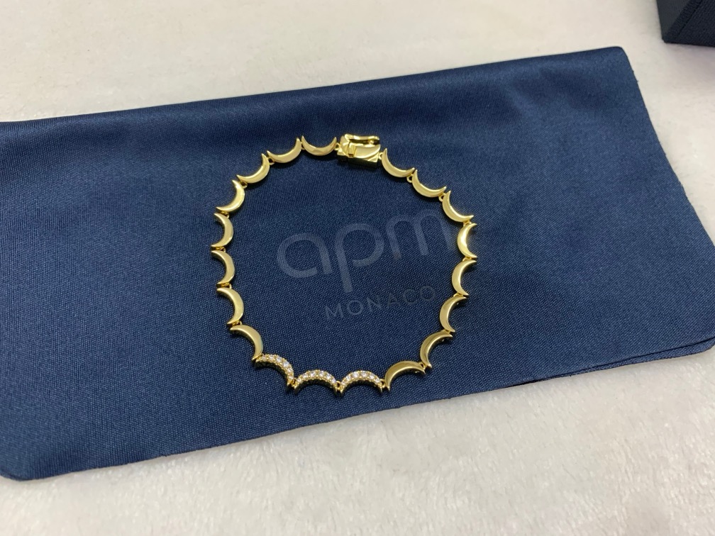 APM モナコ ウェーブデザイン ゴールド ブレスレット 詳細画像 3