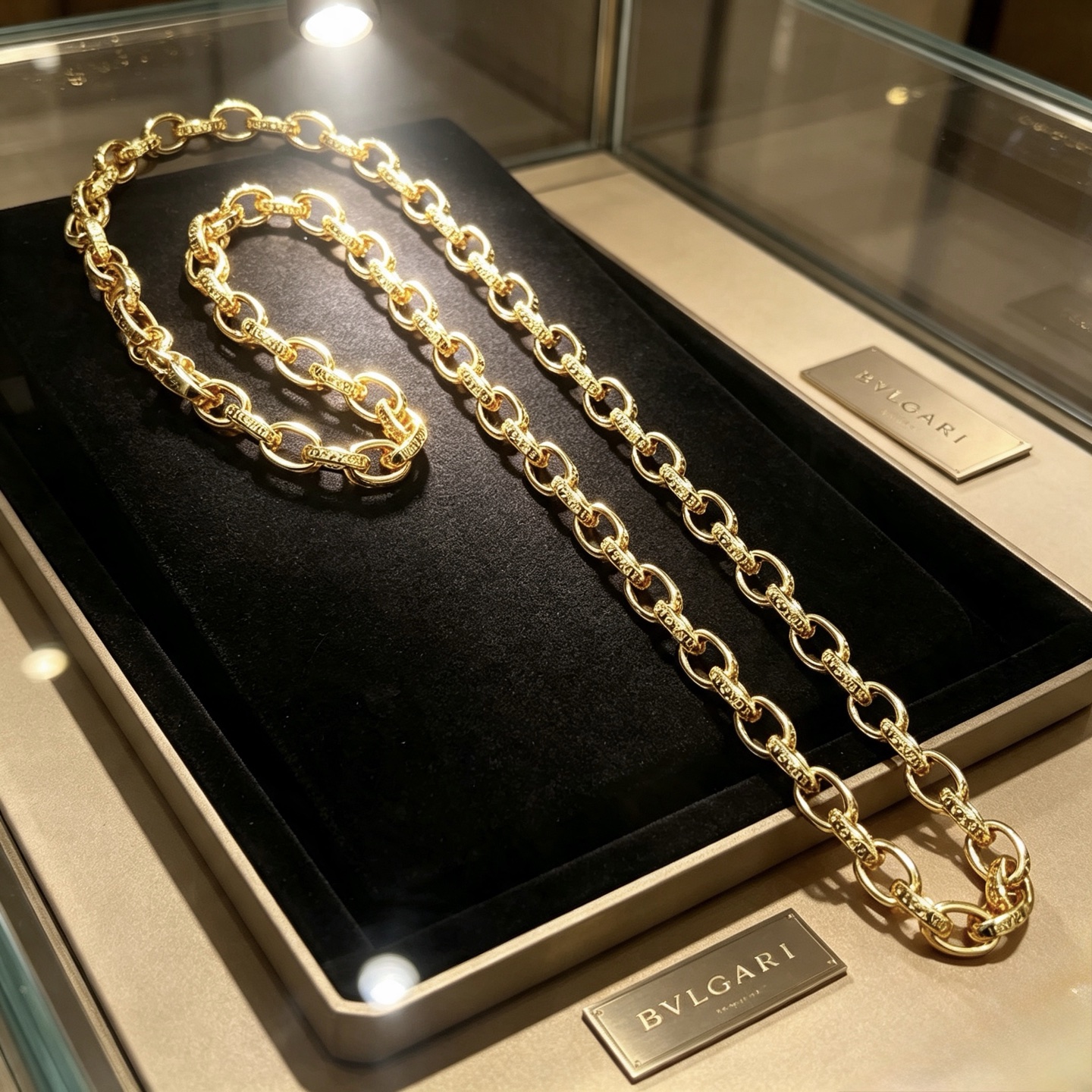 ブルガリ ディーヴァ ドリーム 18K イエローゴールド リングリンク チェーンネックレス ゴールド 詳細画像 1