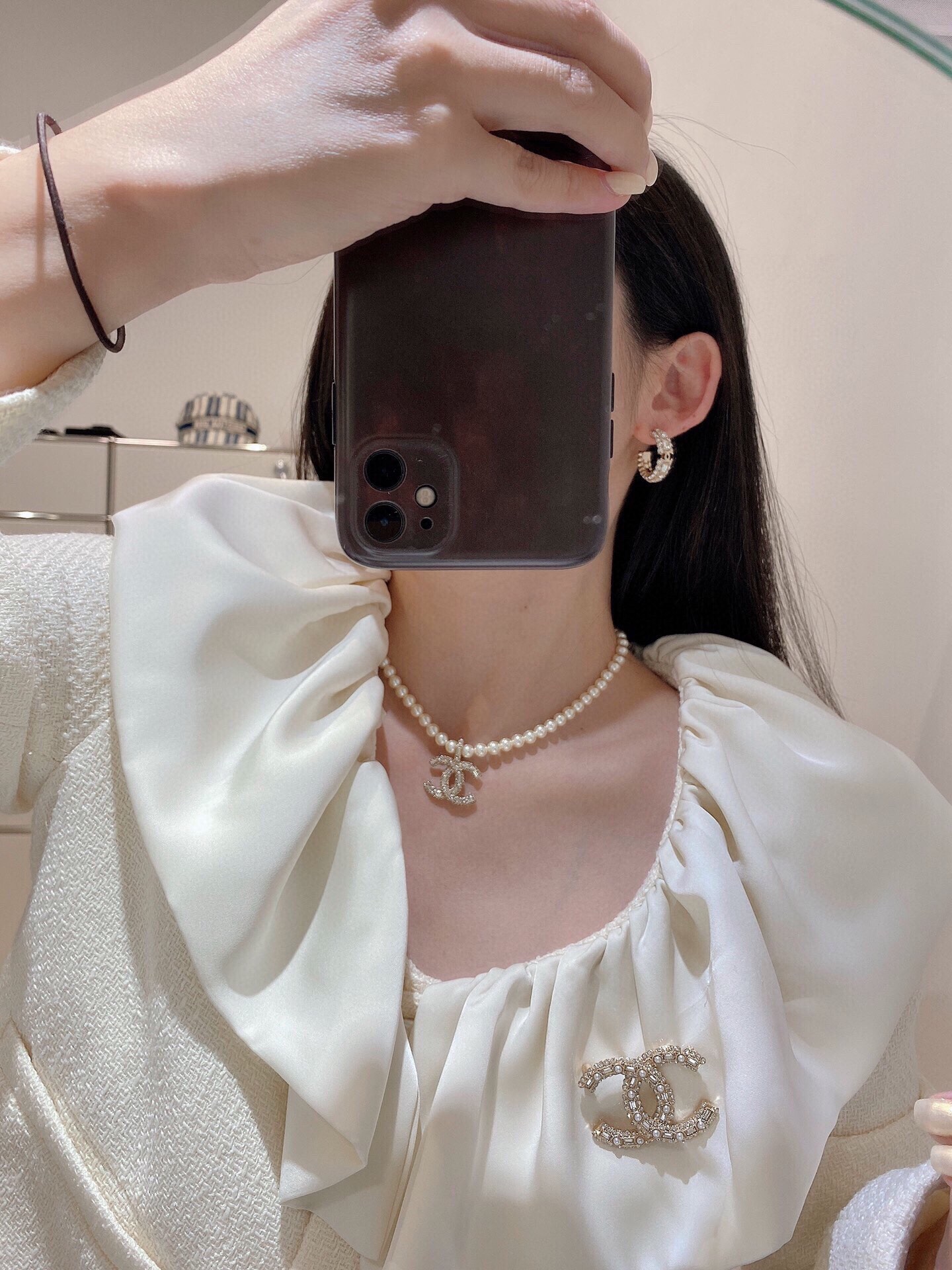 シャネル パール ストーン アクセサリー ピアス ブローチ ネックレス ゴールド 詳細画像 2