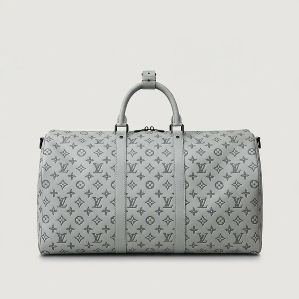 ルイ・ヴィトン Keepall バンドリエール 50 モノグラム・シャドウ グレー