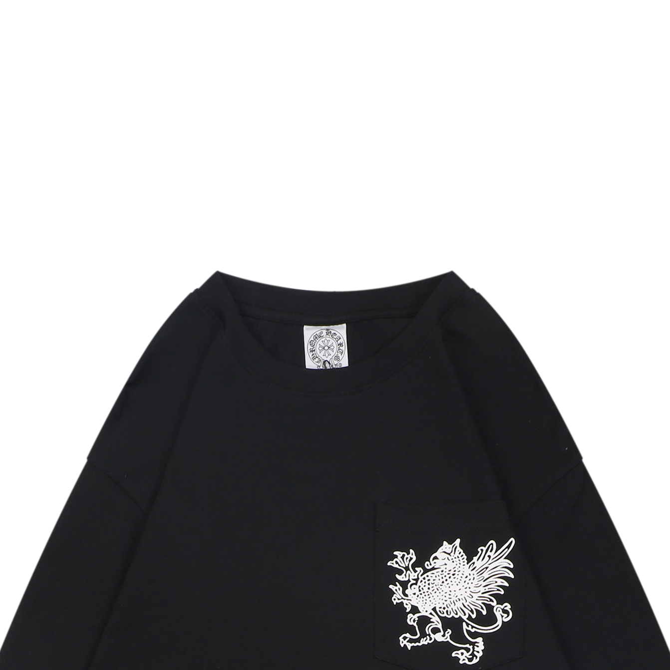 クロムハーツ グリフィン 梵字プリント ロングスリーブTシャツ ブラック 詳細画像 3