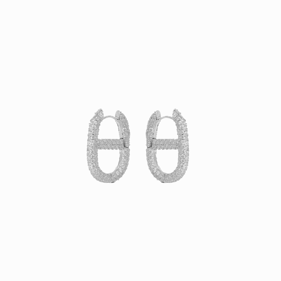 エルメス ピッグノーズ パヴェ フープピアス A7214 詳細画像 2