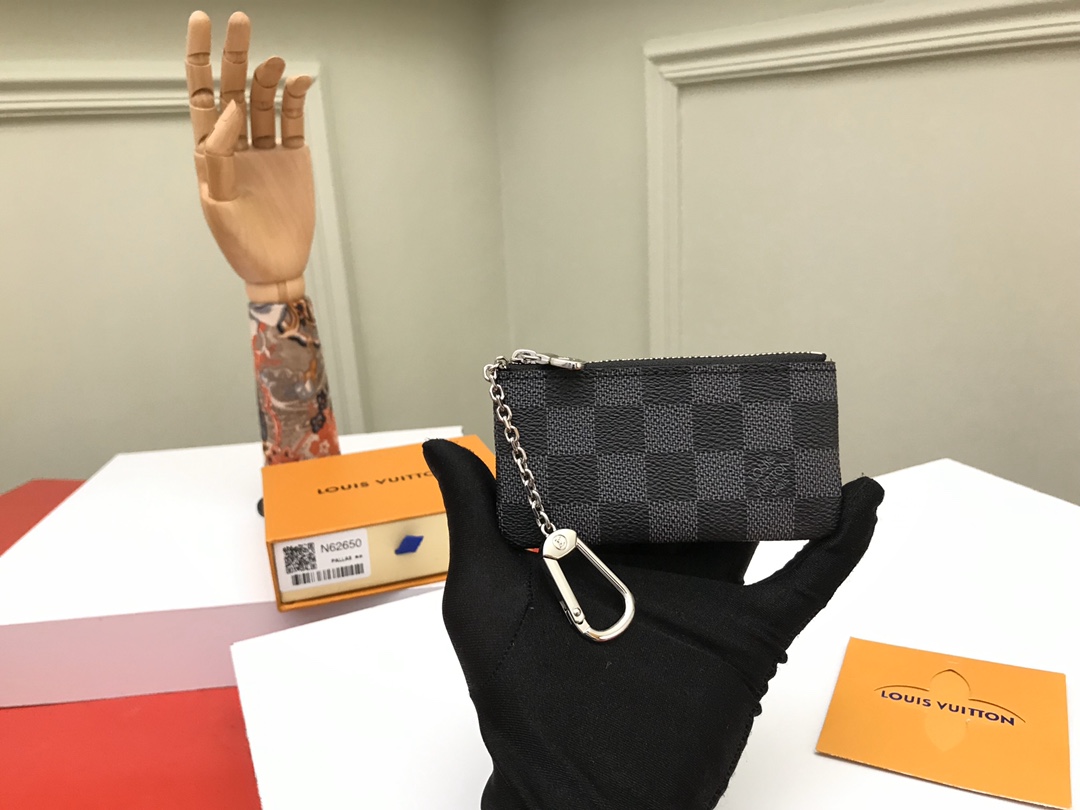 ルイ・ヴィトン コイン＆キーポーチ ブラック グレー 詳細画像 1