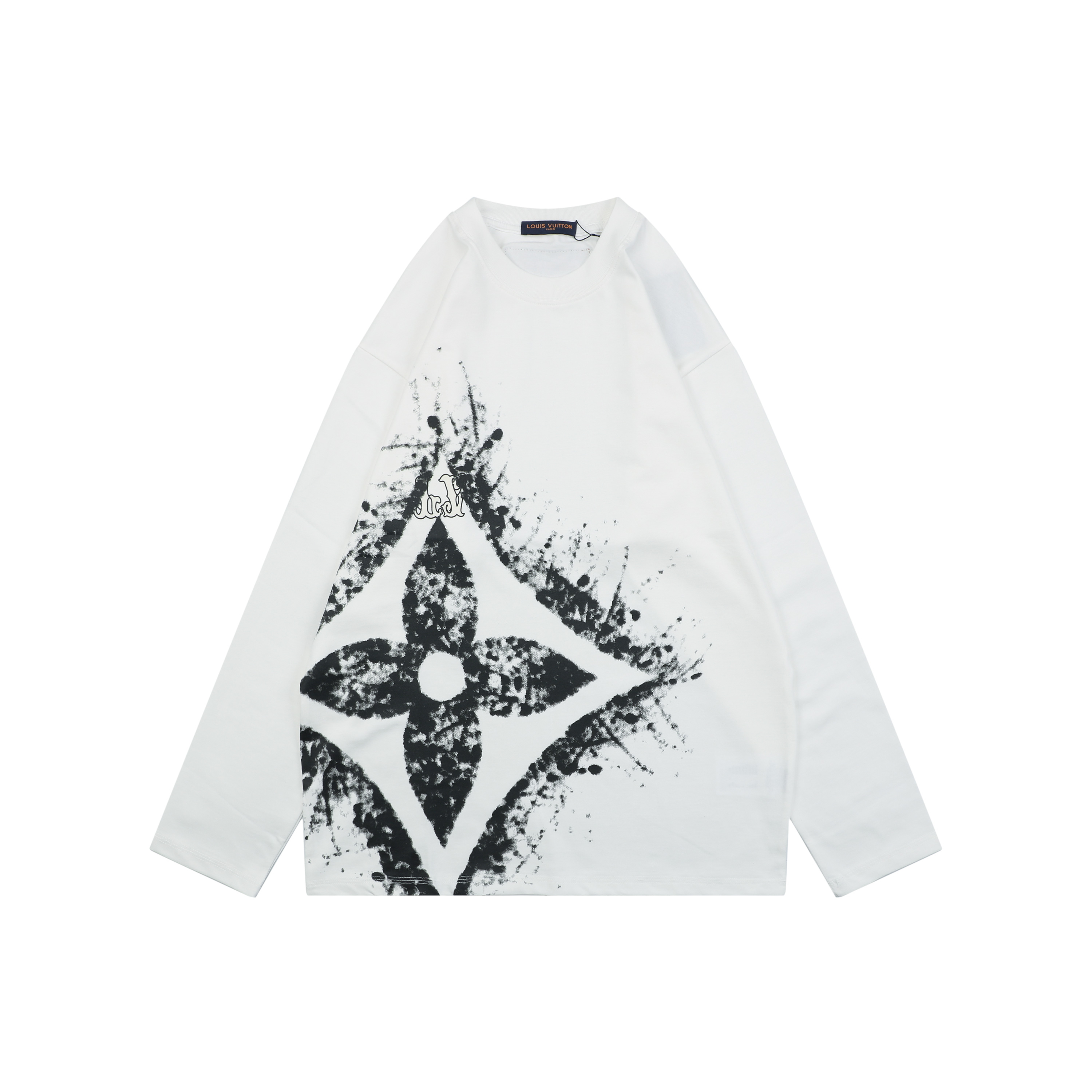 ルイ・ヴィトン スプレーモノグラムフラワー ロングスリーブTシャツ ホワイト 詳細画像 1