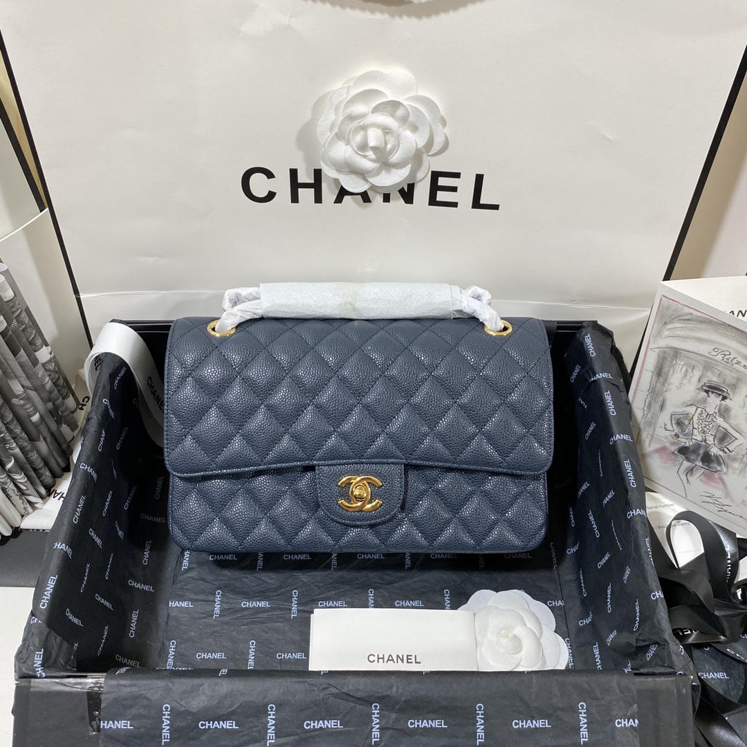 シャネル クラシック フラップ バッグ 25cm ロイヤルブルー 詳細画像 1