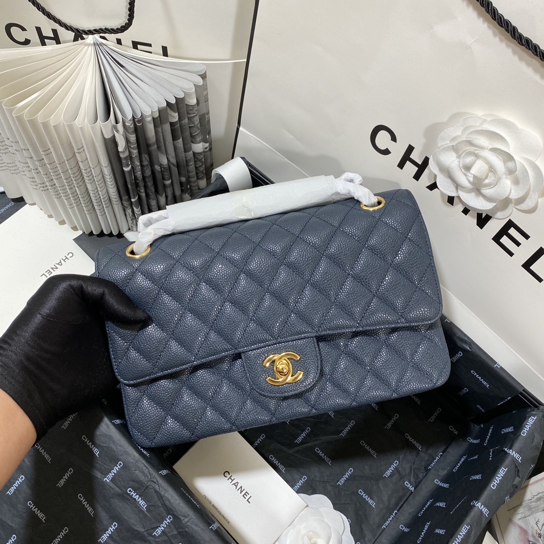 シャネル クラシック フラップ バッグ 25cm ロイヤルブルー 詳細画像 3