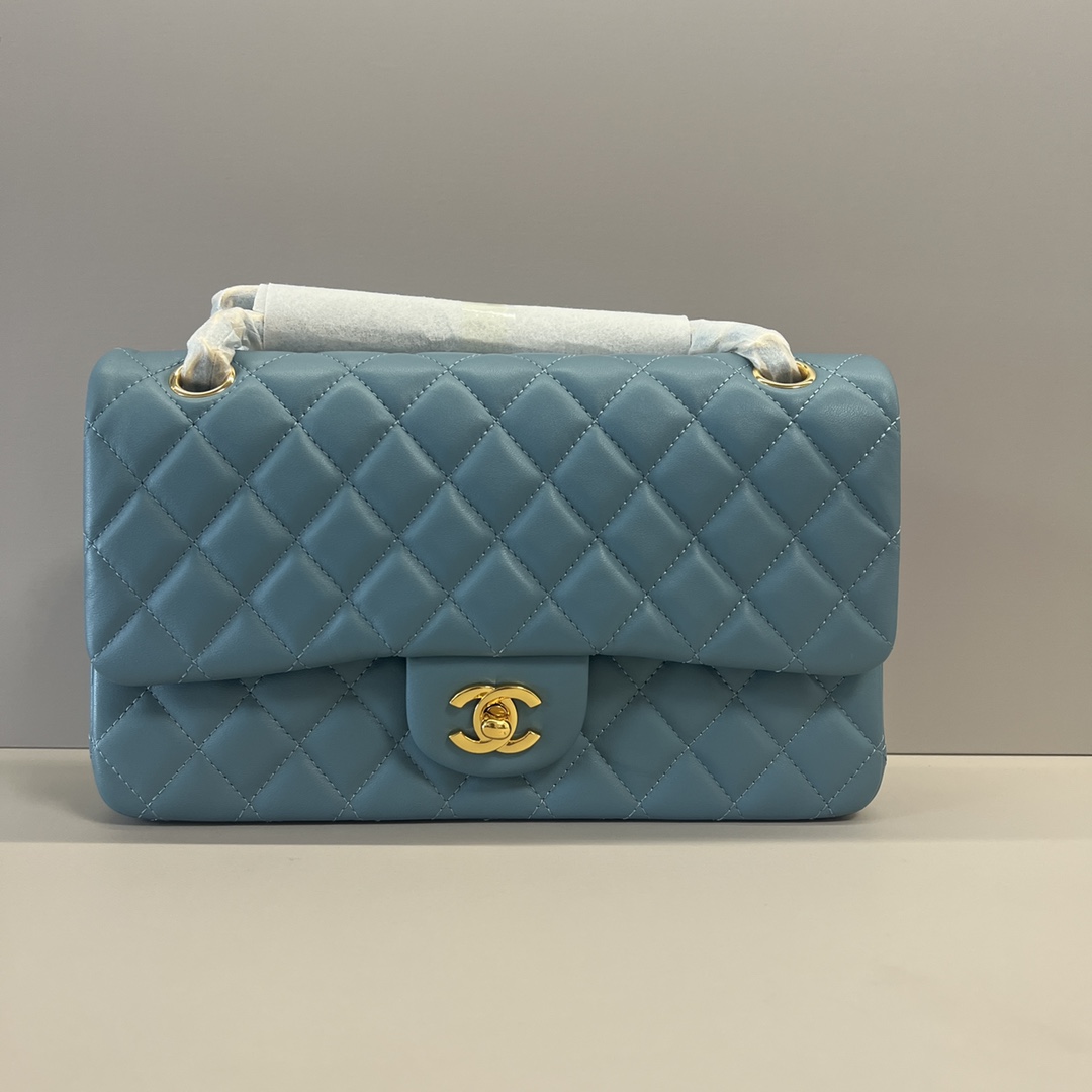 シャネル クラシック フラップ バッグ 25cm スカイブルー 詳細画像 1