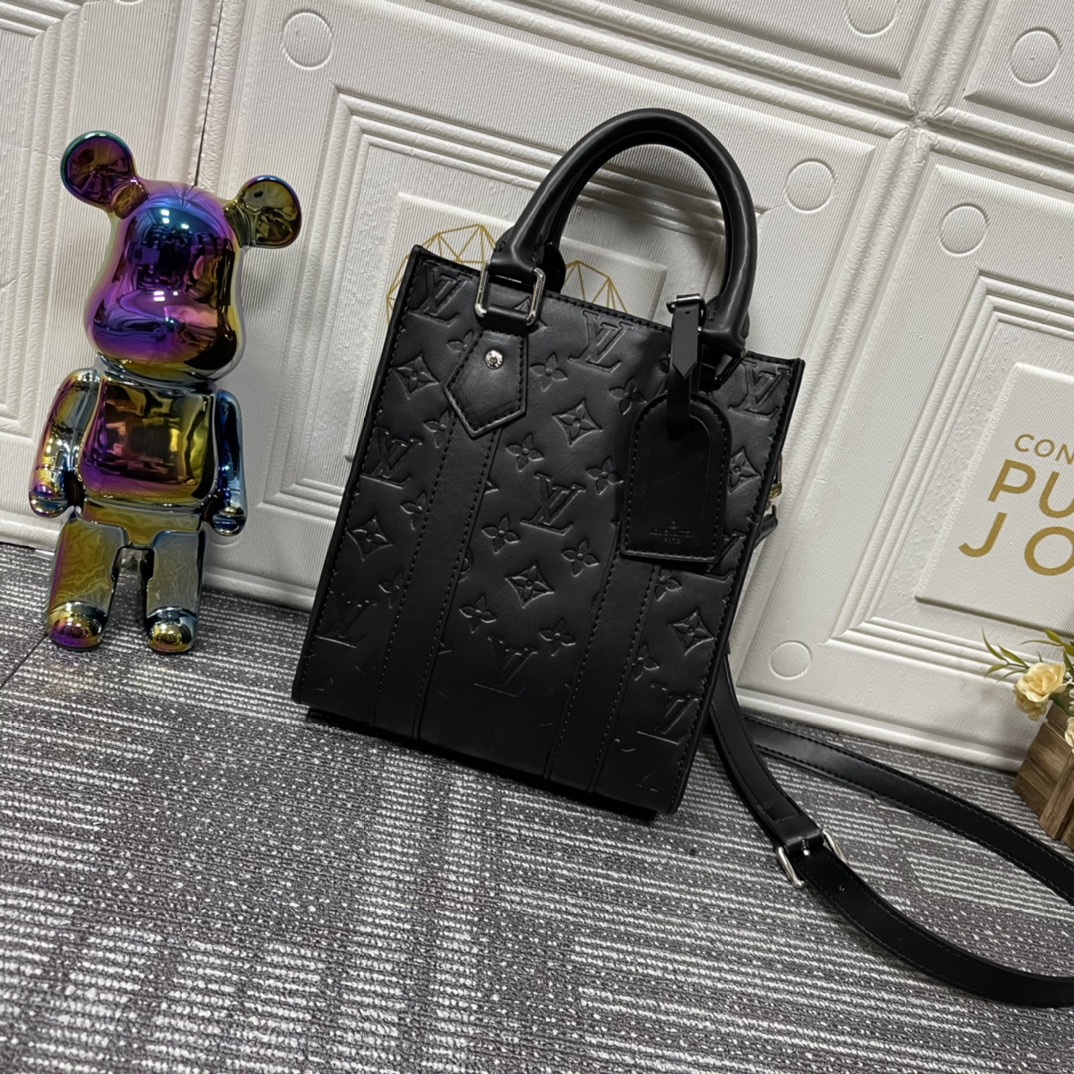 ルイ・ヴィトン Sac Plat ミニ ブラック 詳細画像 1