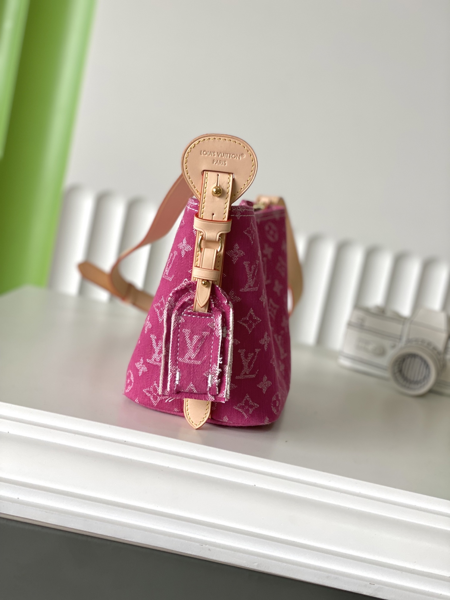 ルイ・ヴィトン オールイン BB バケットバッグ デニム ローズピンク M27626 詳細画像 2