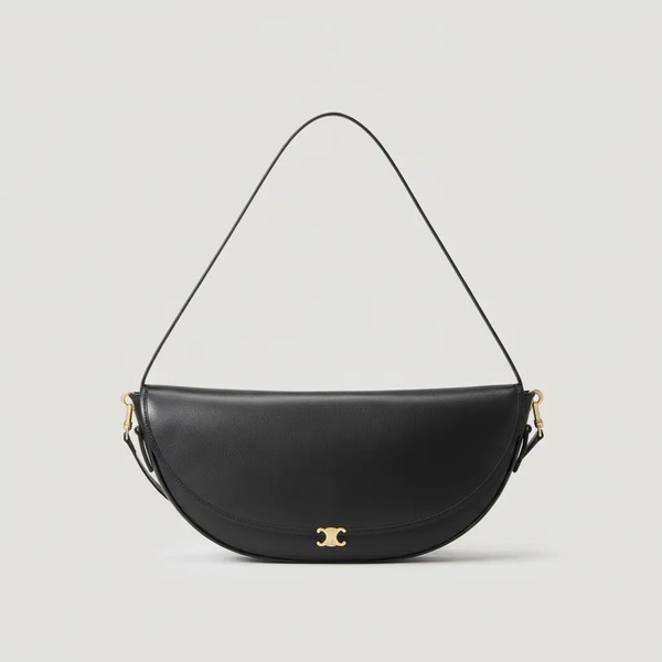セリーヌ Soft Triomphe ハーフムーンバッグ ブラック