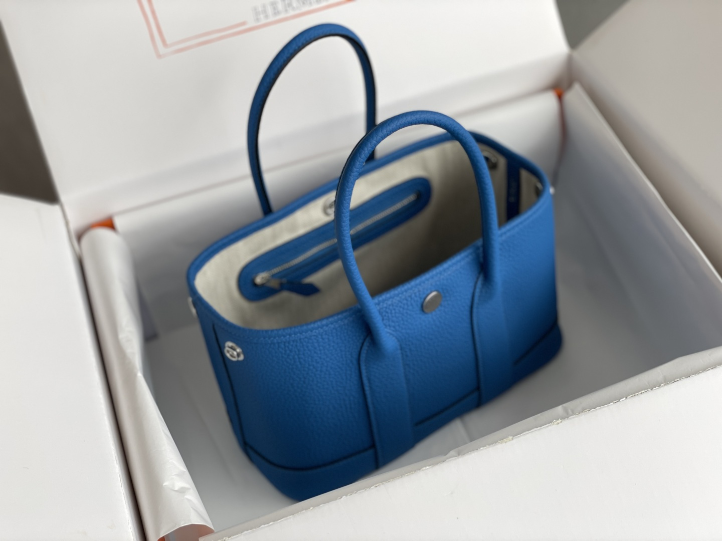 エルメス ガーデンパーティ ミニ トートバッグ ウォーターデーモンブルー 詳細画像 3