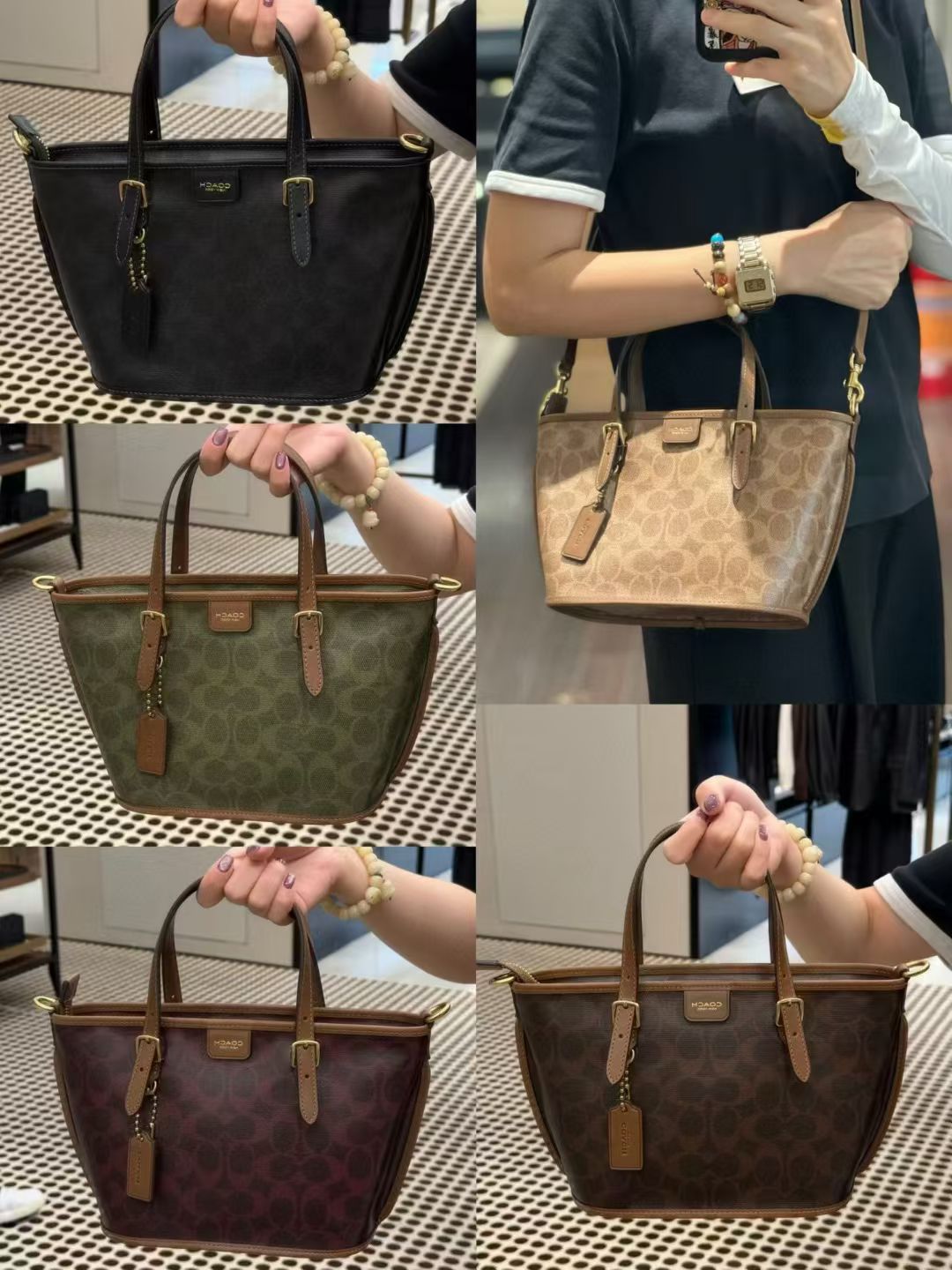 コーチ Taxi Tote 21 CCD94 チャコール シグネチャー 詳細画像 2