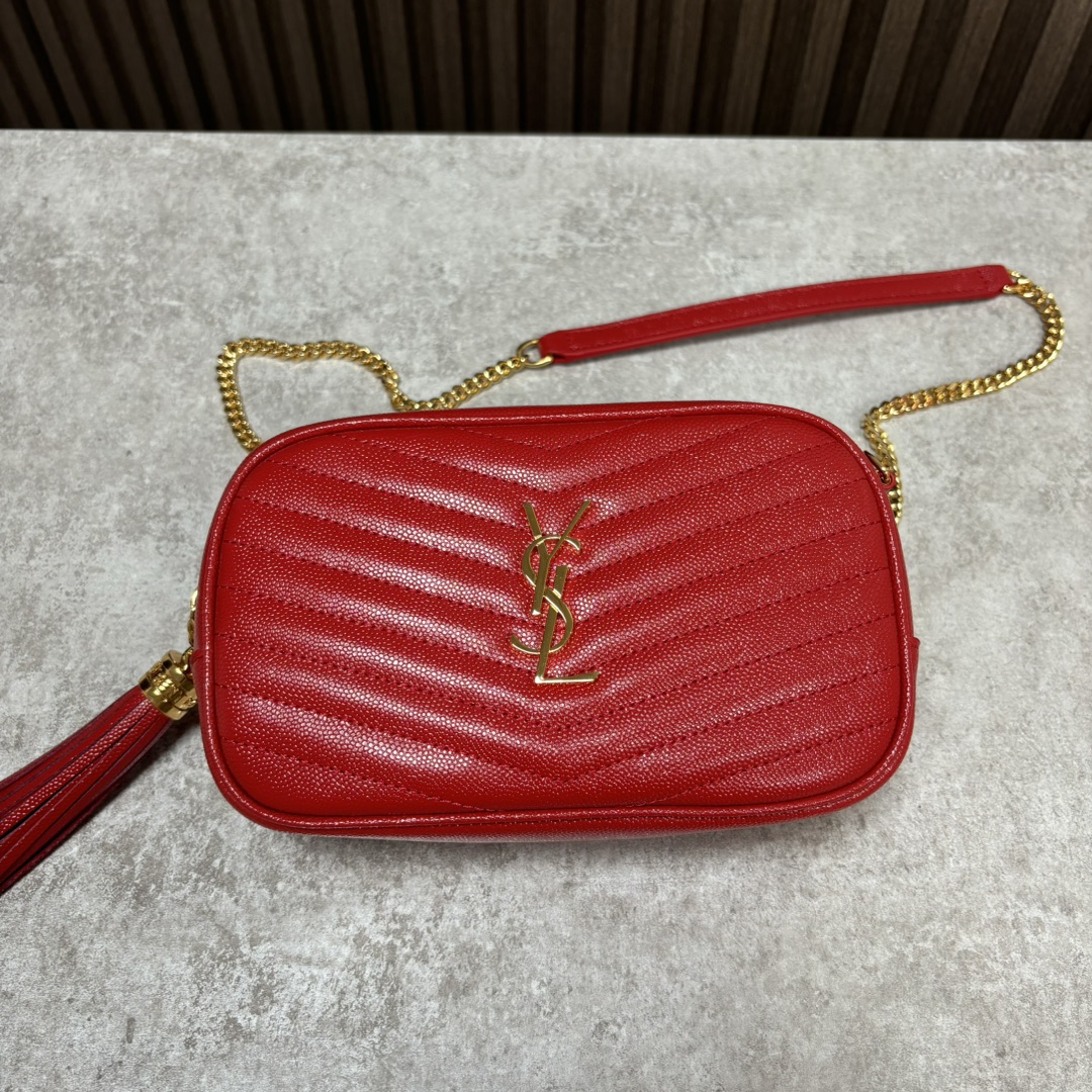 サンローラン Lou ミニバッグ レッド 585040 詳細画像 1