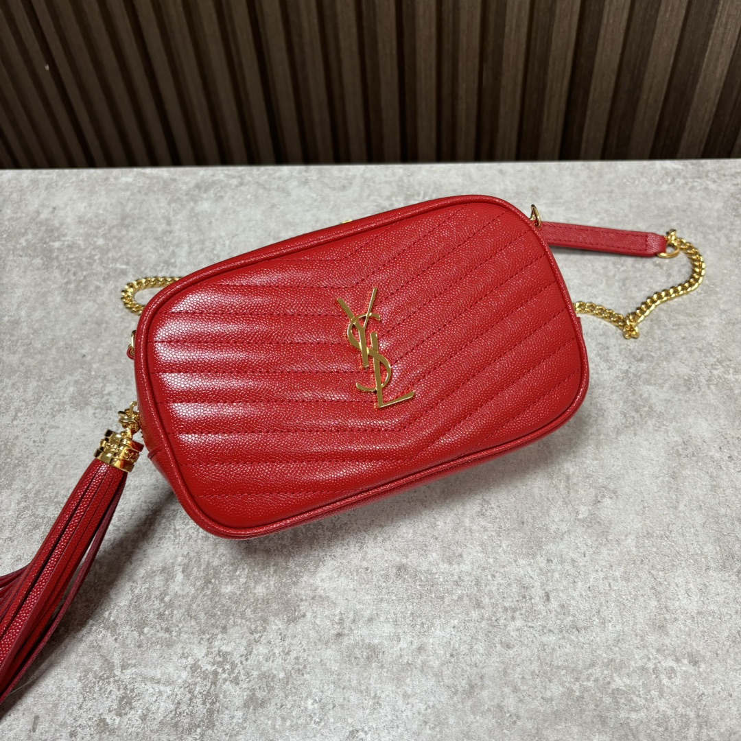 サンローラン Lou ミニバッグ レッド 585040 詳細画像 3